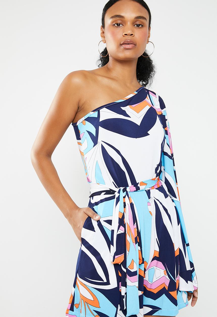 RUFF TUNG - Flora belted playsuit - multi