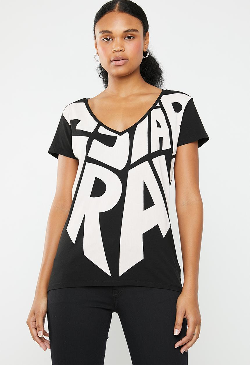 G-STAR - Graphic 50  short sleeve tee - black & pink