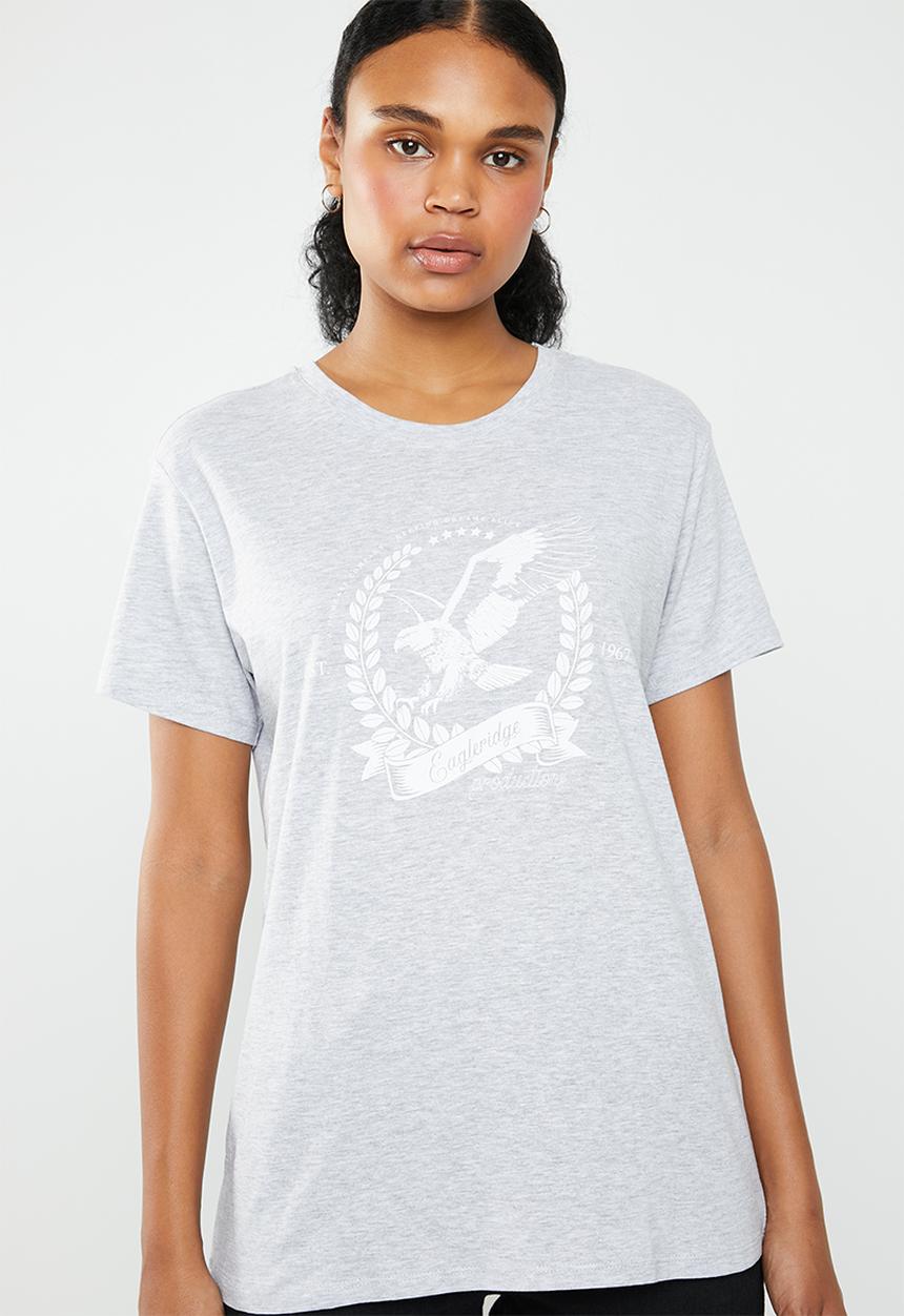 Cotton On - Tbar fox graphic -  eagleridge productions - grey 
