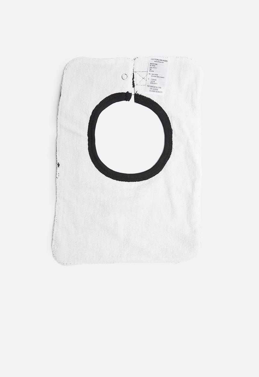 Cotton On - Sugar and spice milk & cookies bib - black 