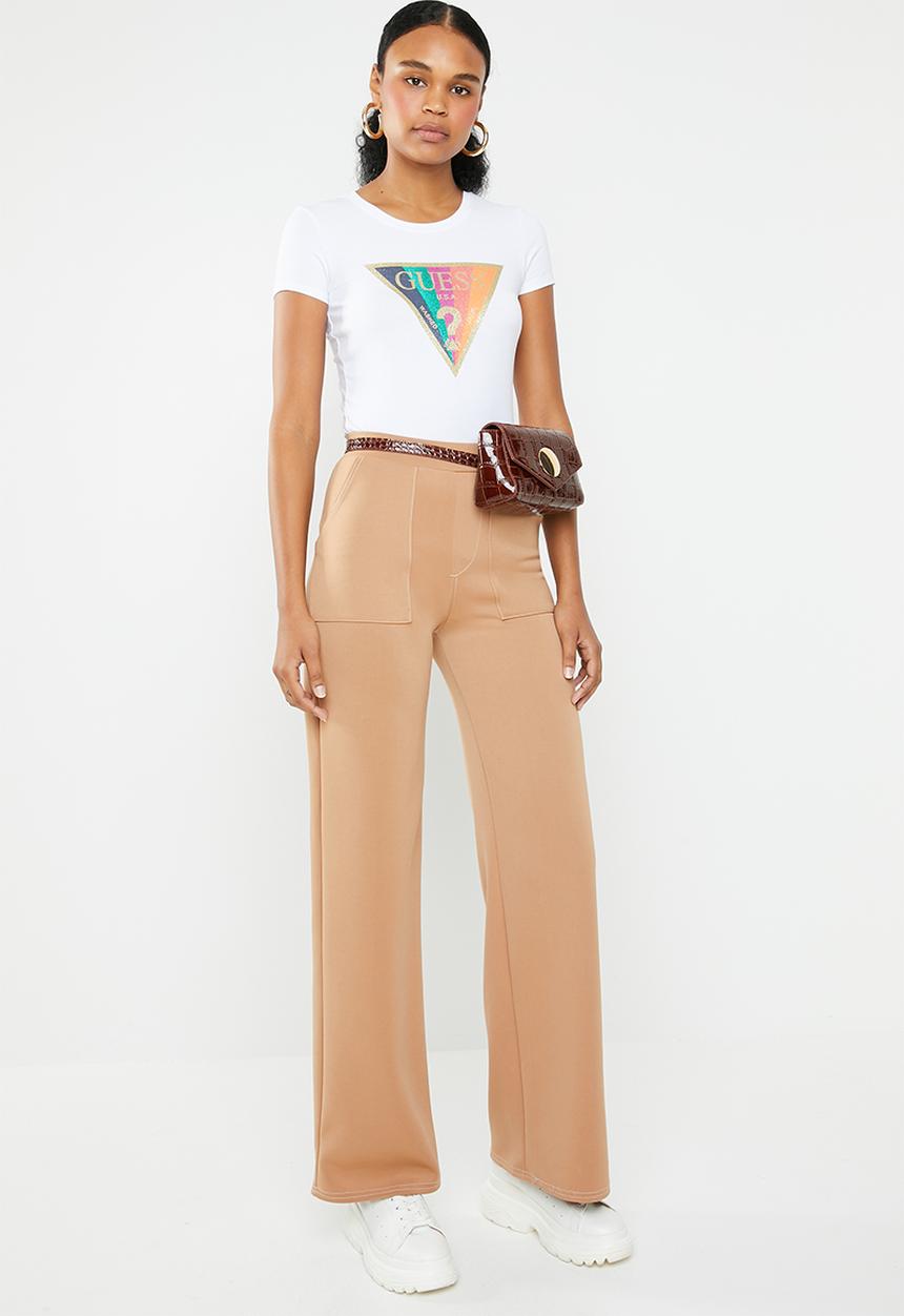 GUESS - Ranbow glitter tee - white