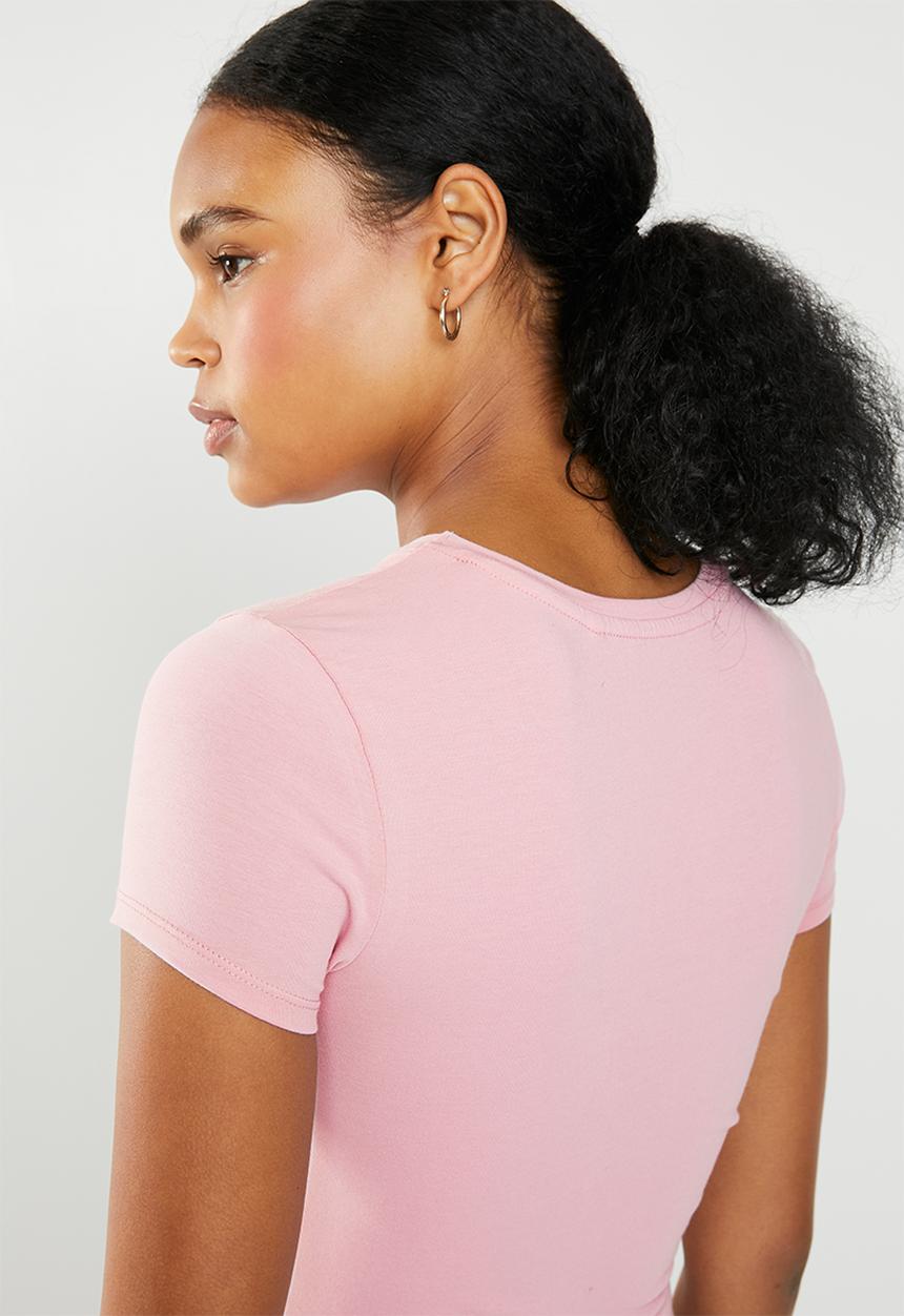 GUESS - Guess sequin crane logo tee - pink