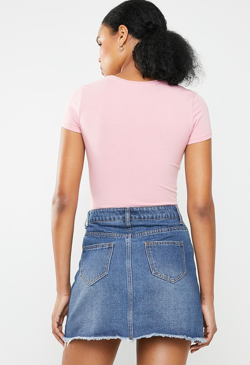 GUESS - Guess sequin crane logo tee - pink