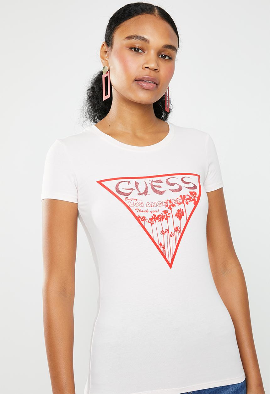 GUESS - Short sleeve enjoy tee - pink