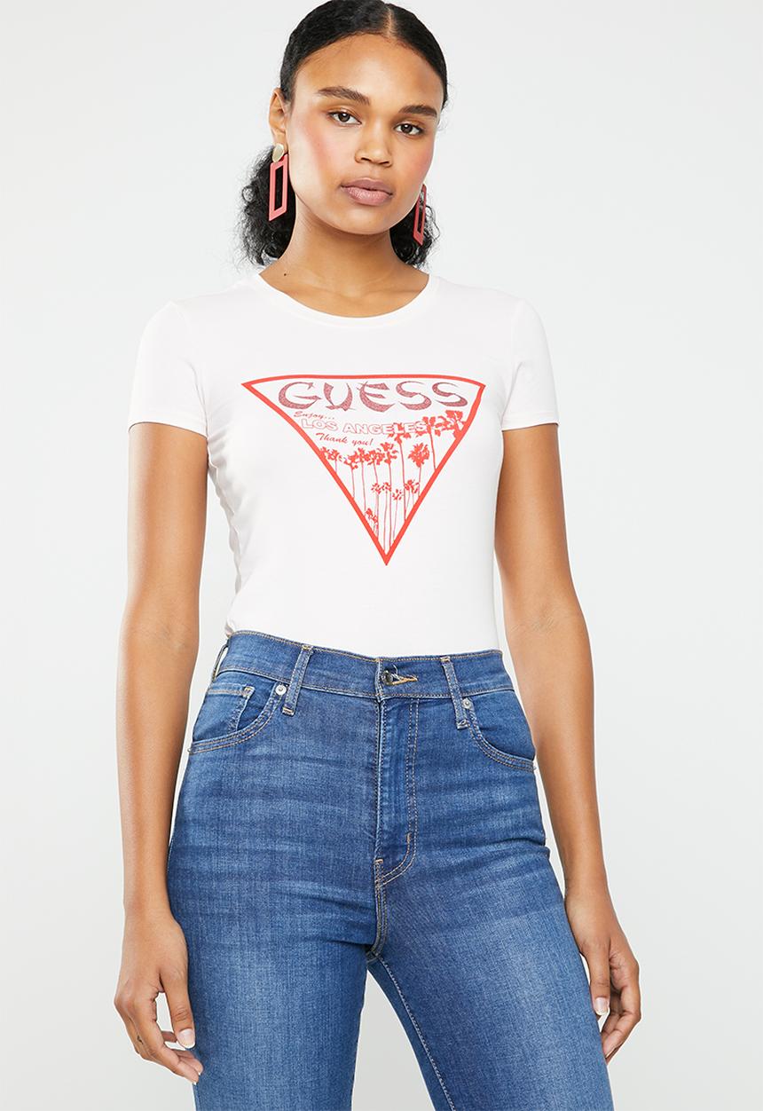 GUESS - Short sleeve enjoy tee - pink