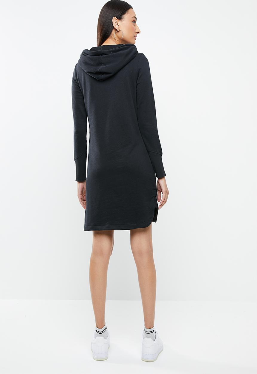 ONLY - June long sleeve hoodie dress - black
