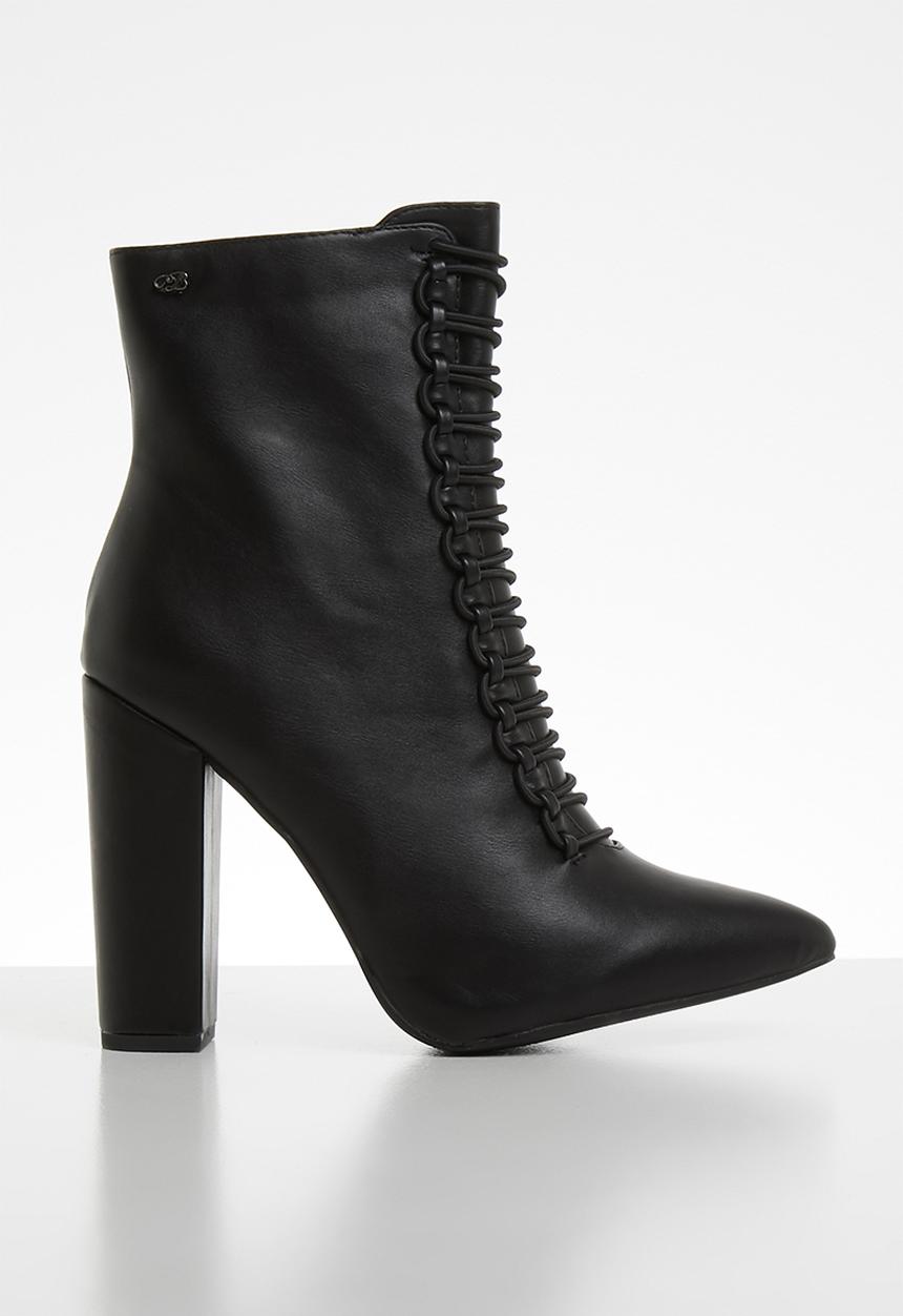 Miss Black - Lace up ankle boot - black
