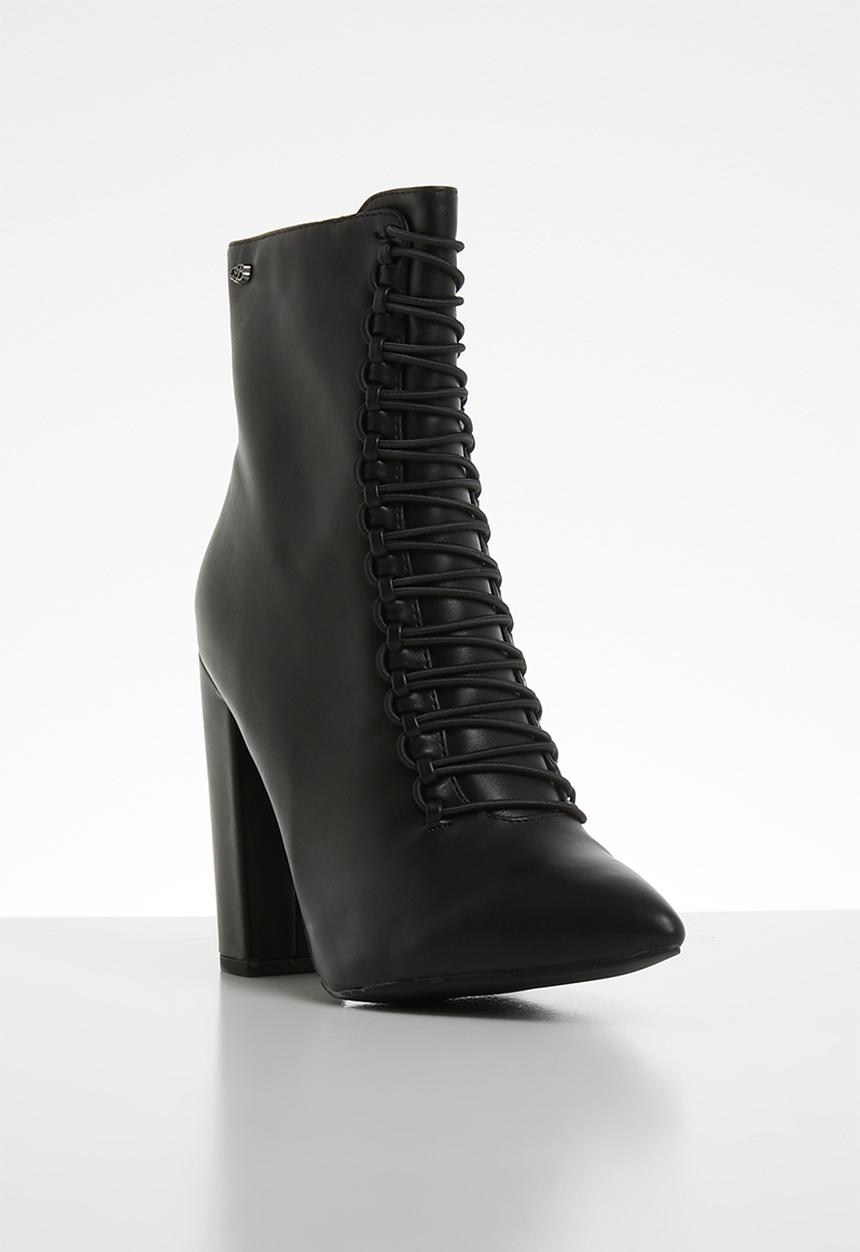 Miss Black - Lace up ankle boot - black