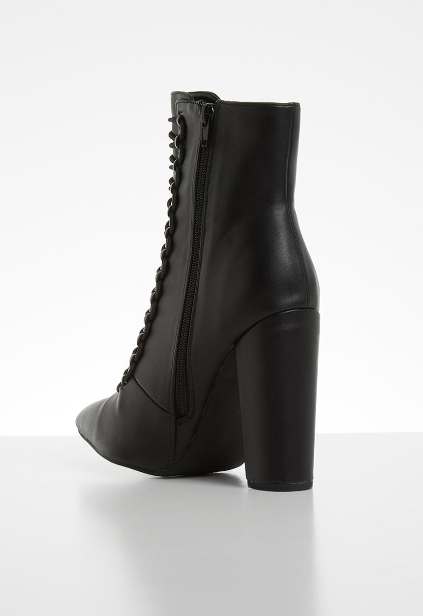 Miss Black - Lace up ankle boot - black