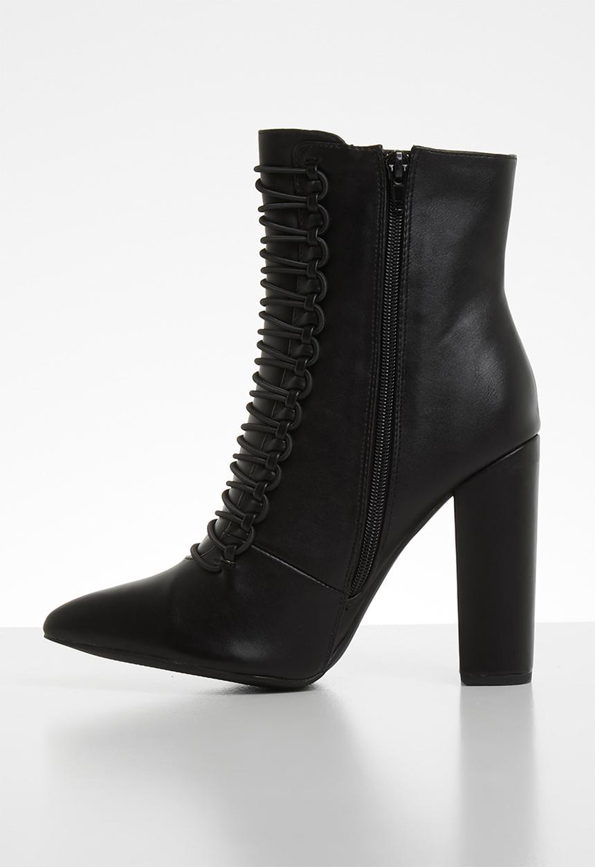 Miss Black - Lace up ankle boot - black