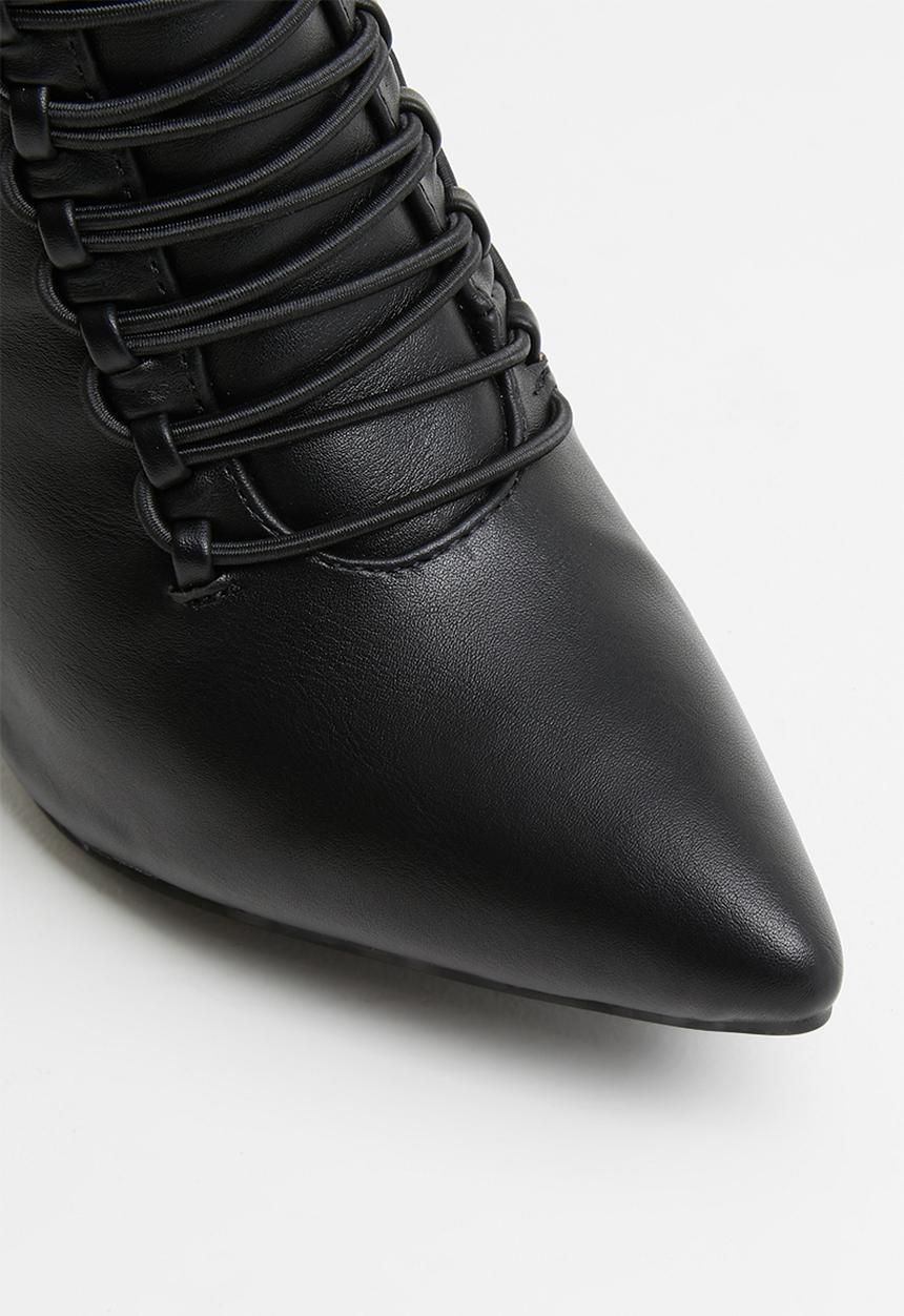 Miss Black - Lace up ankle boot - black