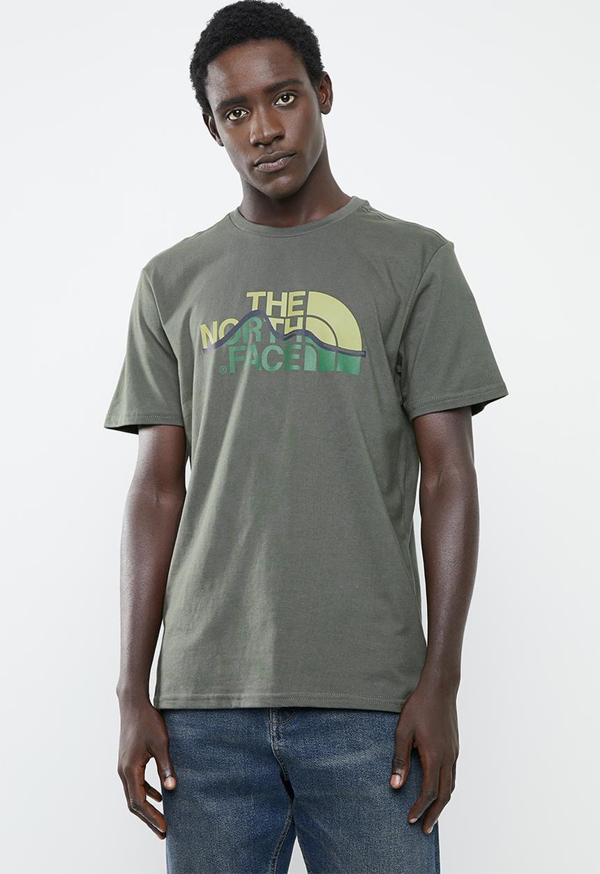The North Face - Short sleeve mountain line tee - khaki green 