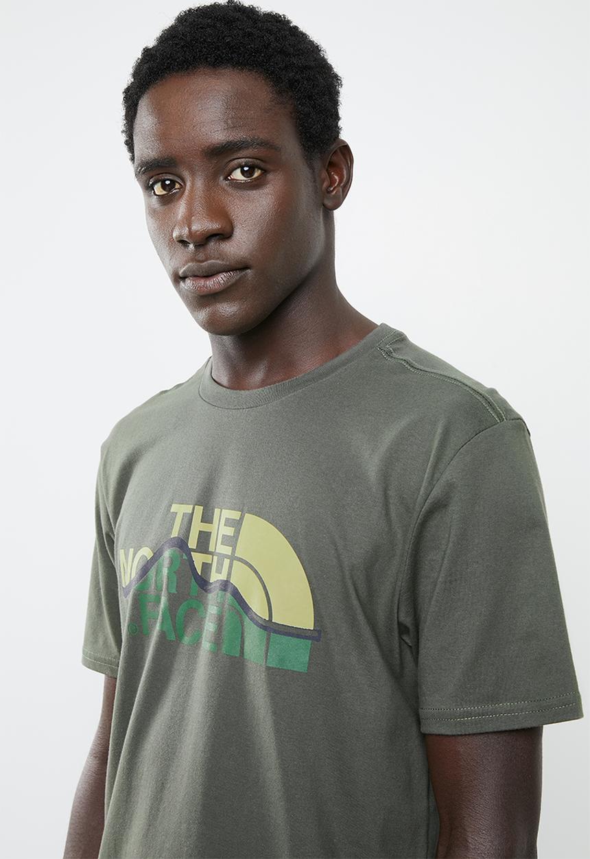 The North Face - Short sleeve mountain line tee - khaki green 