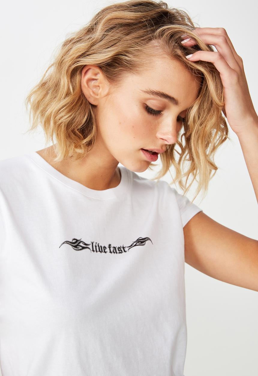 Cotton On - Essential slogan T-shirt - white