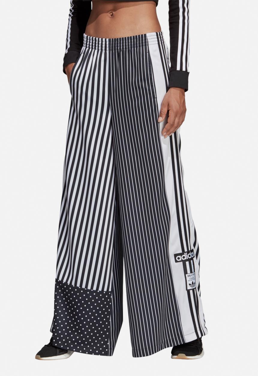 adidas Originals - Wide leg track pants - black & white