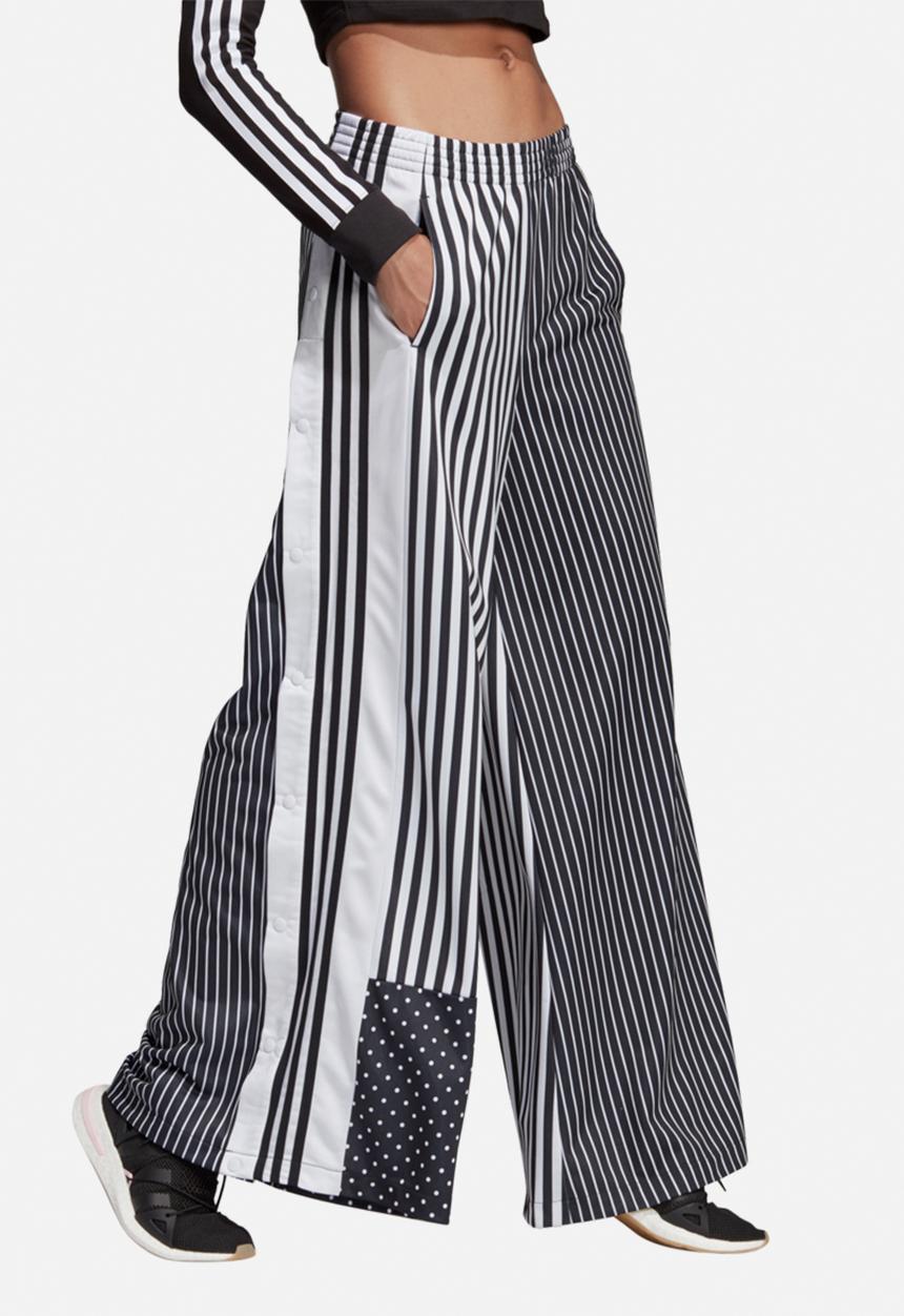 adidas Originals - Wide leg track pants - black & white