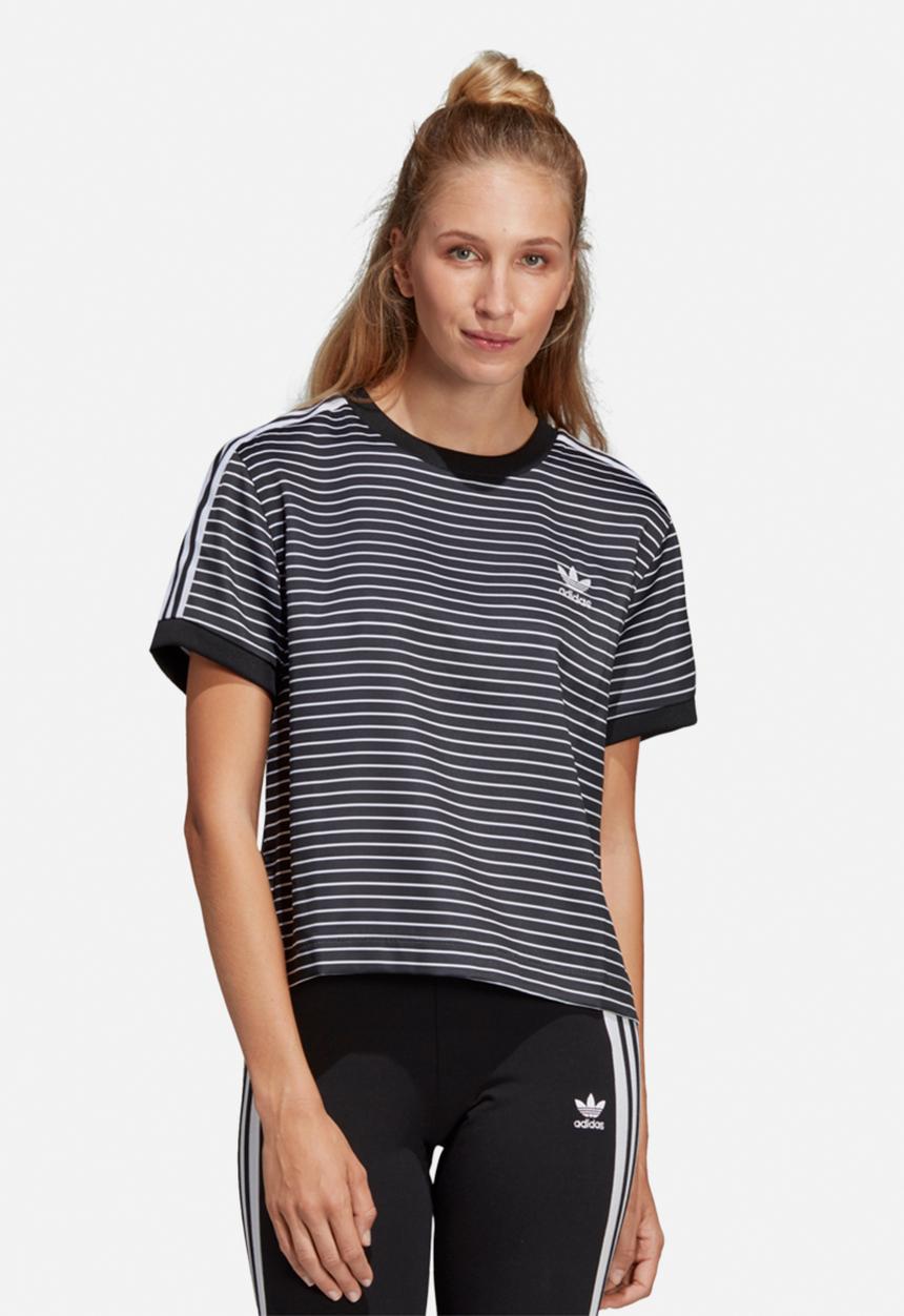 adidas Originals - 3 stripes tee - black & white