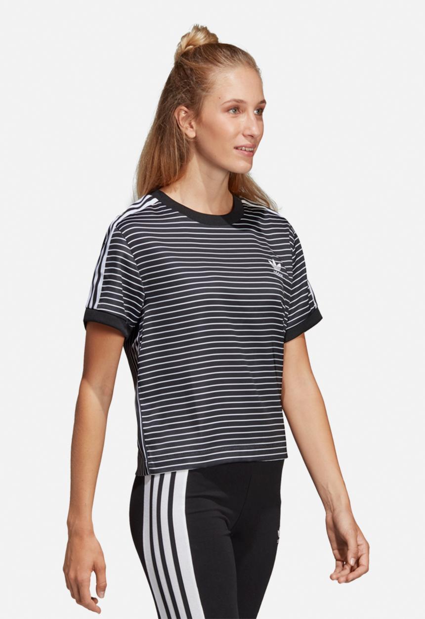 adidas Originals - 3 stripes tee - black & white