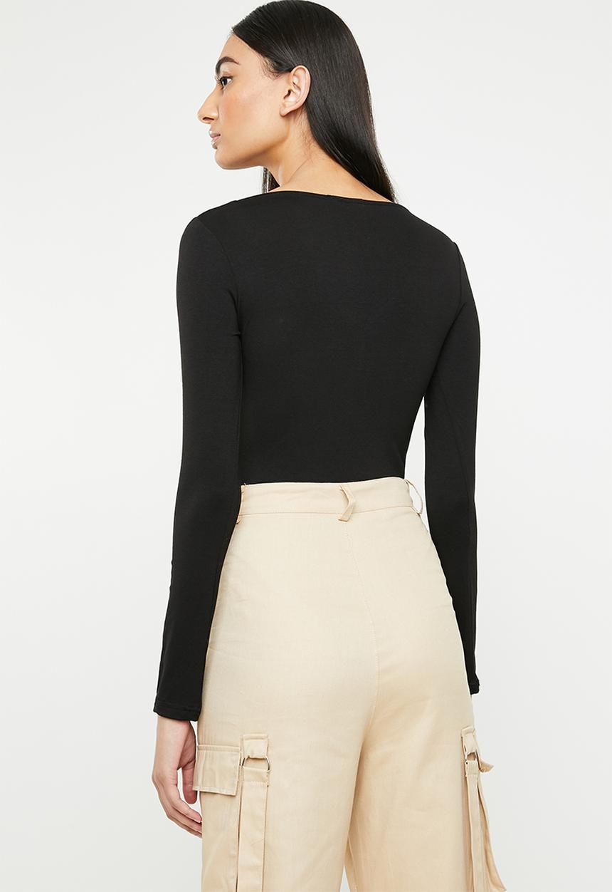 Superbalist - 2 Pack ruched bodysuit - rust and black