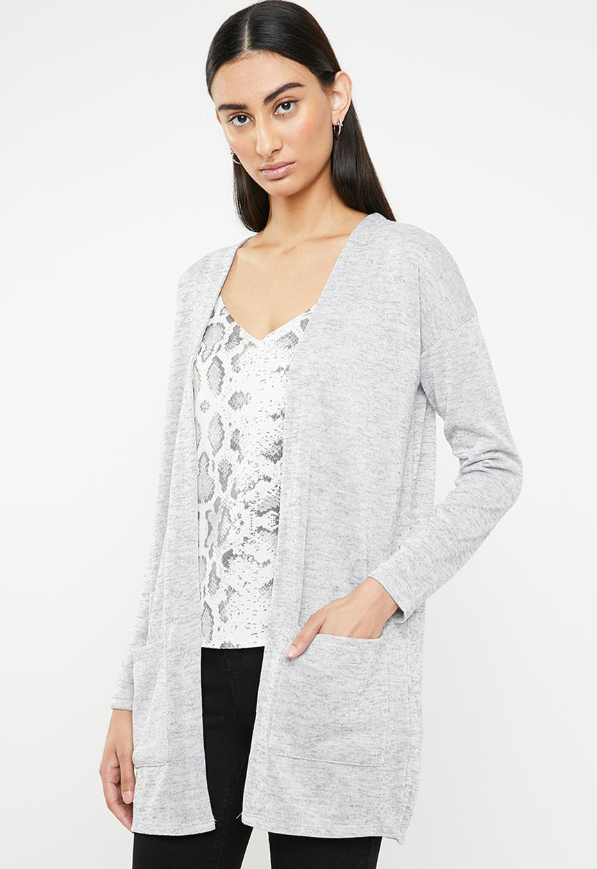 ONLY - Sara longline cardigan - grey