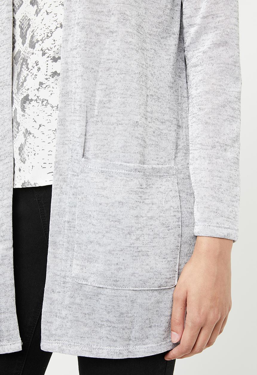 ONLY - Sara longline cardigan - grey
