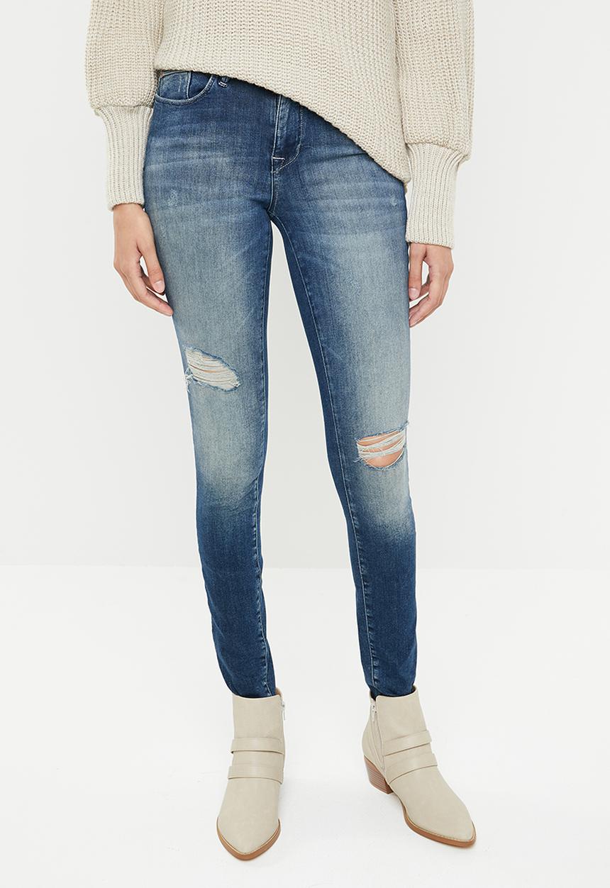 ONLY - Shape ripped deim jeans - blue 