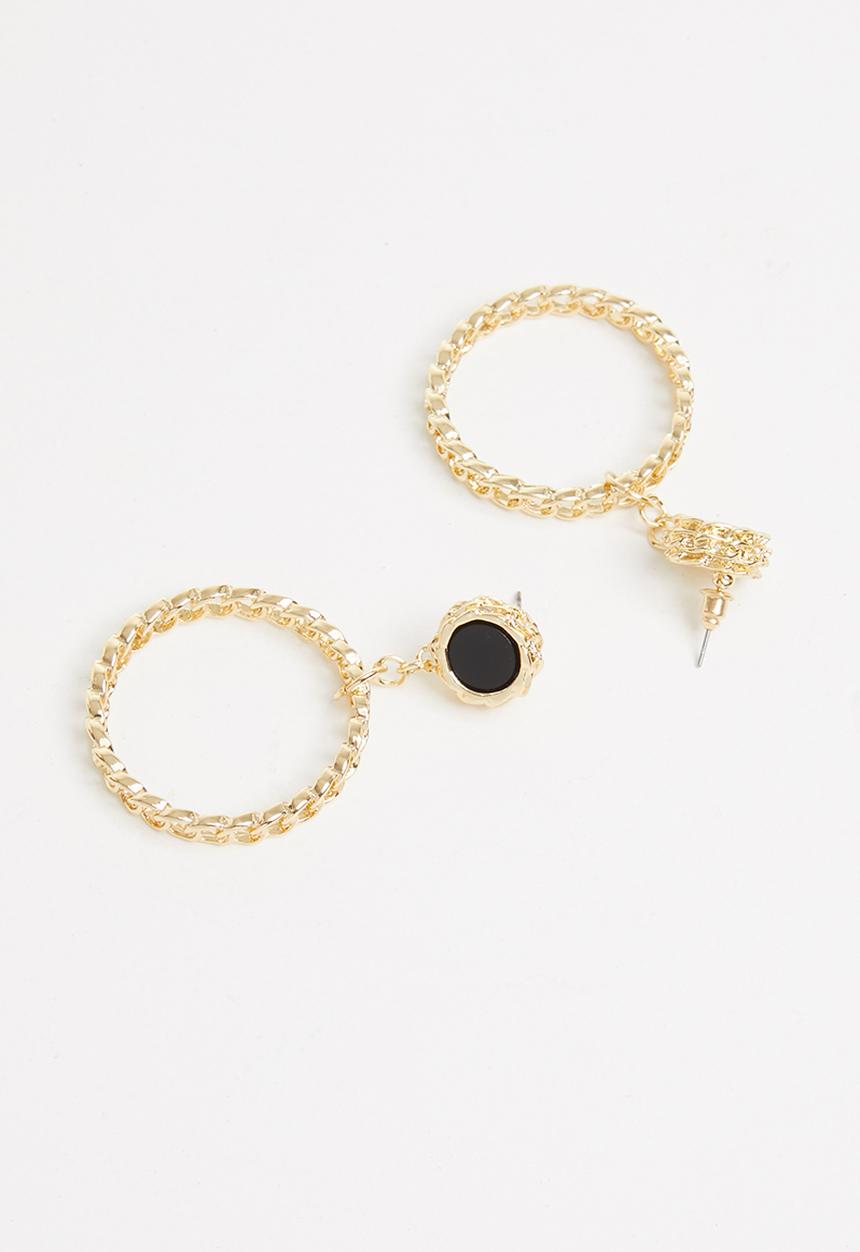 Superbalist - Ruby hoop earrings - gold & black