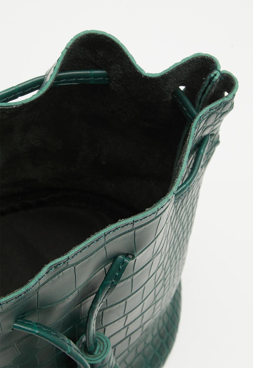 Superbalist - Misty croc bucket bag - green