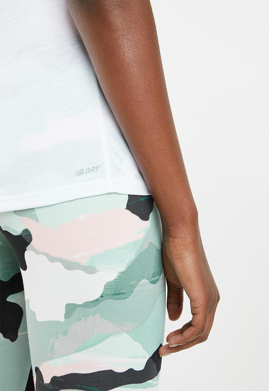 New Balance  - Heather tech tank print - performance - white