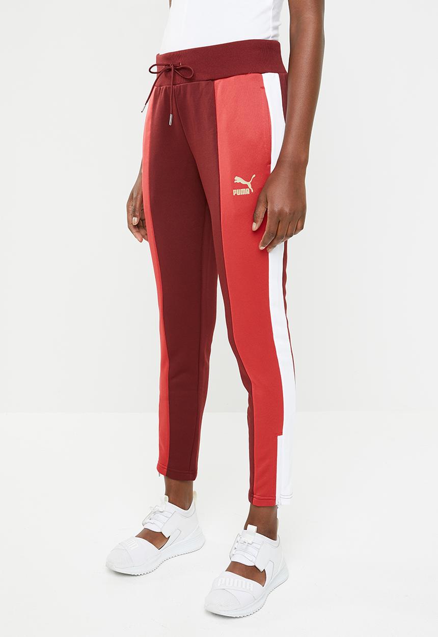 PUMA - Retro track pant - burgundy