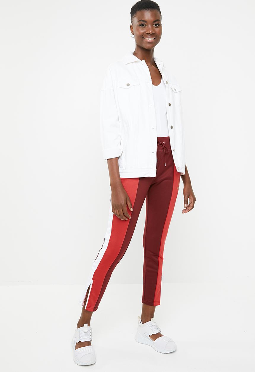 PUMA - Retro track pant - burgundy
