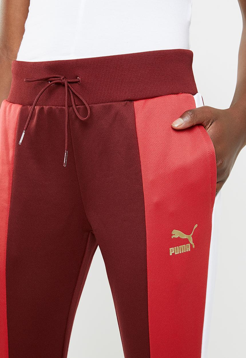 PUMA - Retro track pant - burgundy