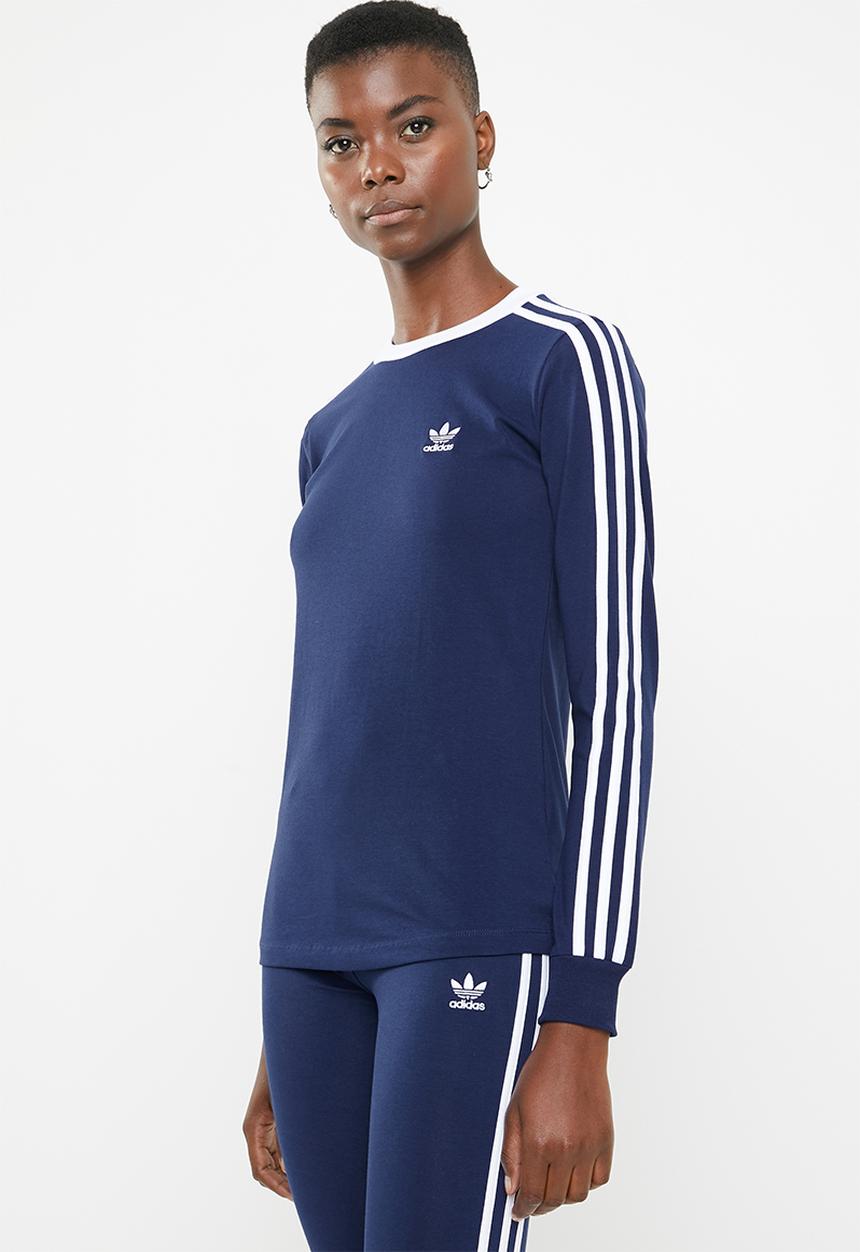 adidas Originals - 3 Stripes long sleeve tee - blue