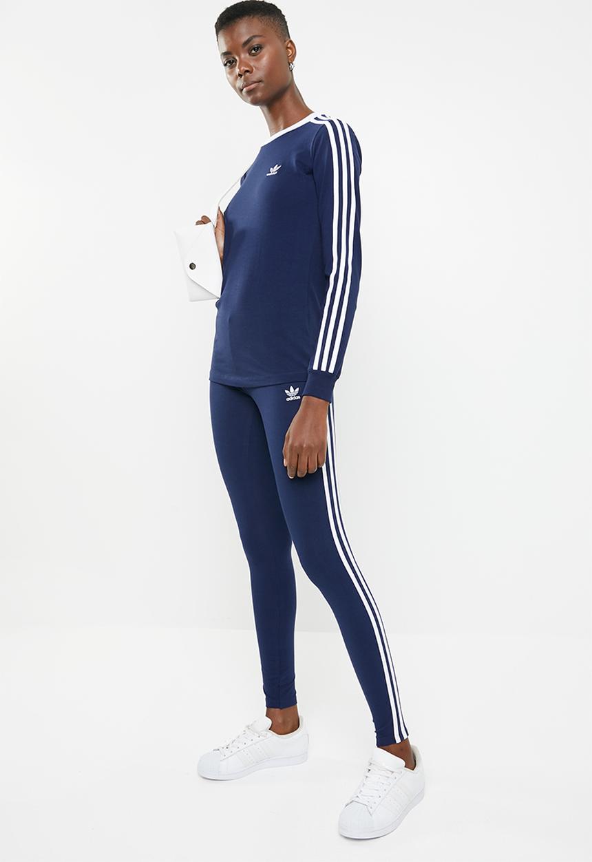 adidas Originals - 3 Stripes long sleeve tee - blue