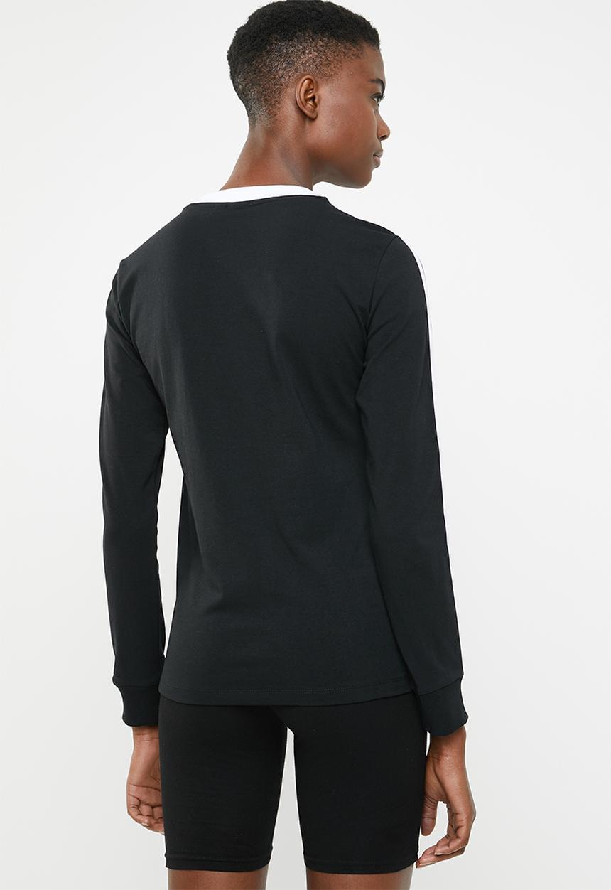 adidas Originals - 3 Stripe longsleeve tee - black