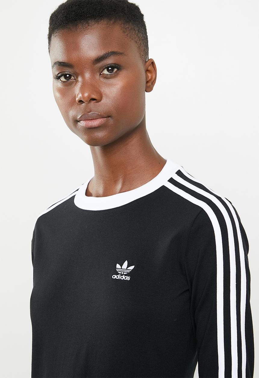 adidas Originals - 3 Stripe longsleeve tee - black