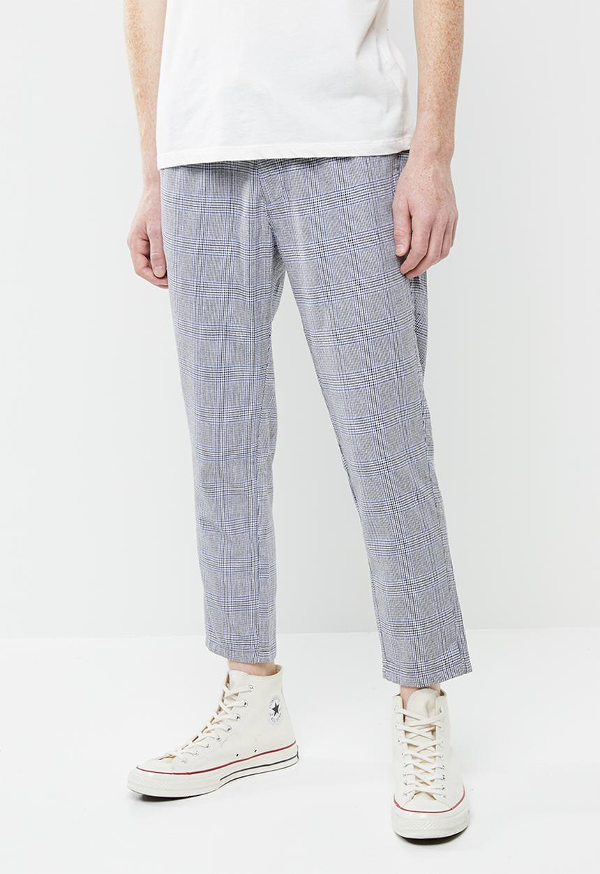 Superbalist - Open hem tapered check chino - multi