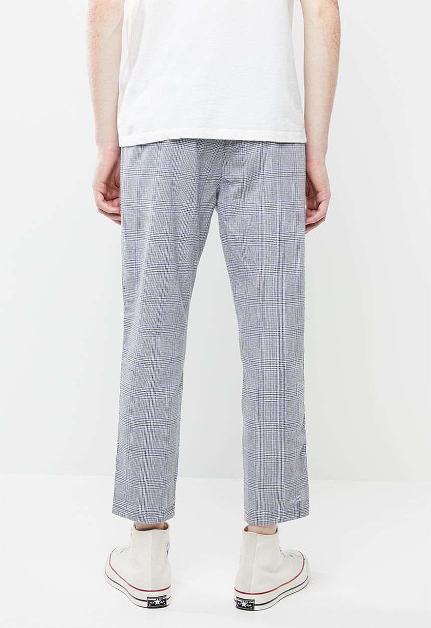 Superbalist - Open hem tapered check chino - multi