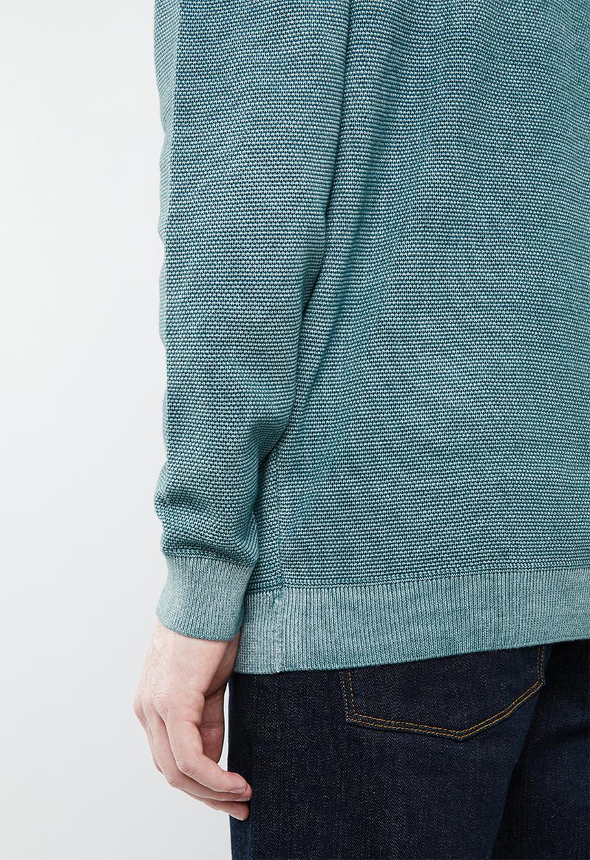 Superbalist - Regular fit pique crew neck knit - blue