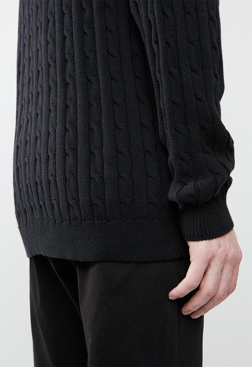 Superbalist - Regular cable knit - black