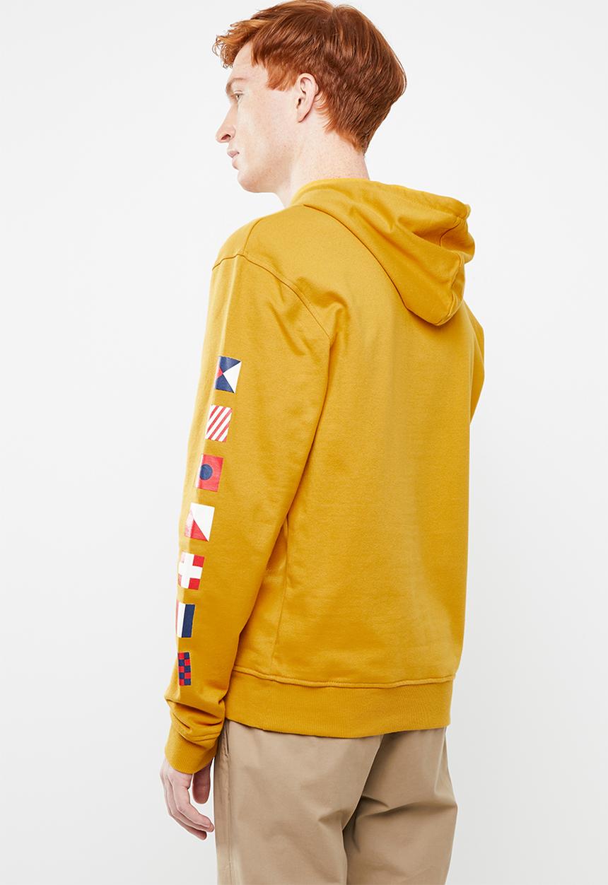 Superbalist - Printed hoodie pullover sweat - yellow