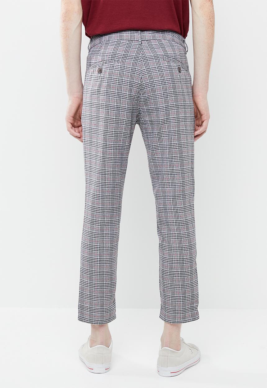 Superbalist - Slim fit cropped check chino - multi
