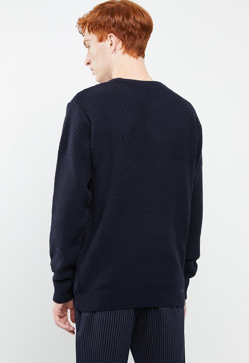 Superbalist - Relaxed fit textured knit - navy