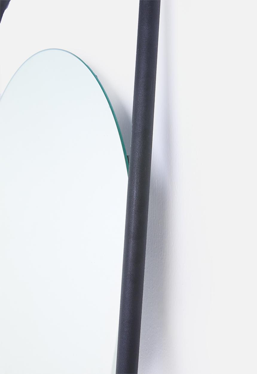 Smart Shelf - Eclipse leaning mirror - black
