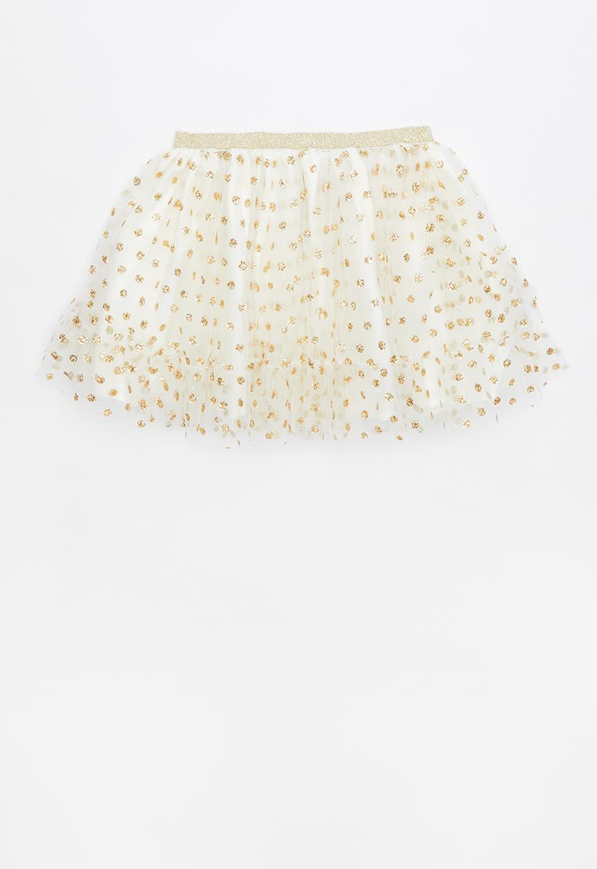 Cotton On - Trixiebelle tulle skirt - cream & gold 