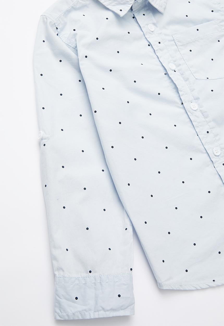 Cotton On - Noah long sleeve shirt - blue