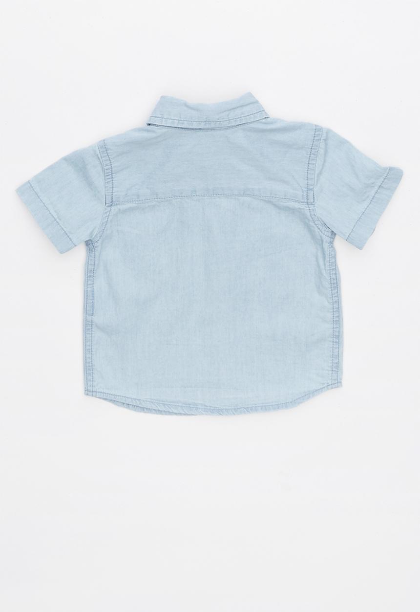 Cotton On - Zac short sleeve shirt - blue