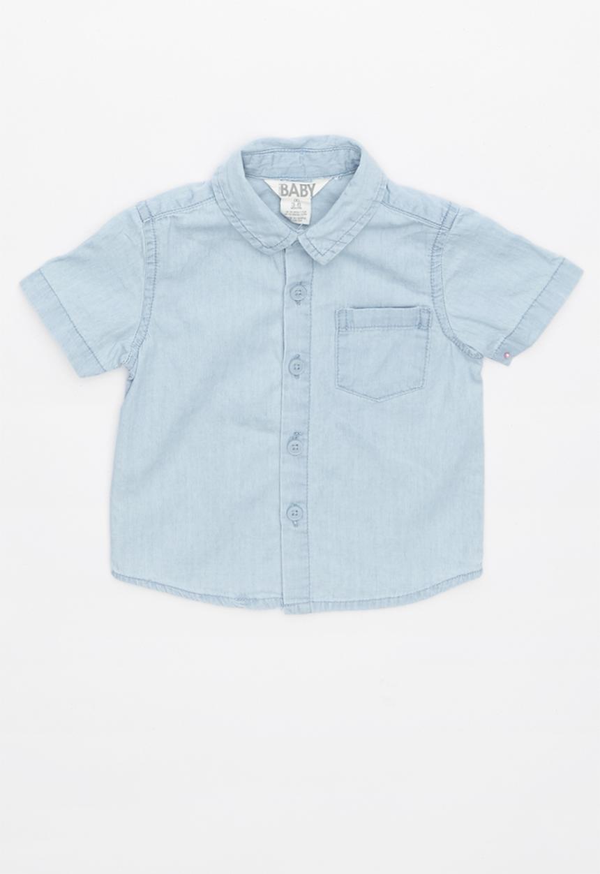 Cotton On - Zac short sleeve shirt - blue
