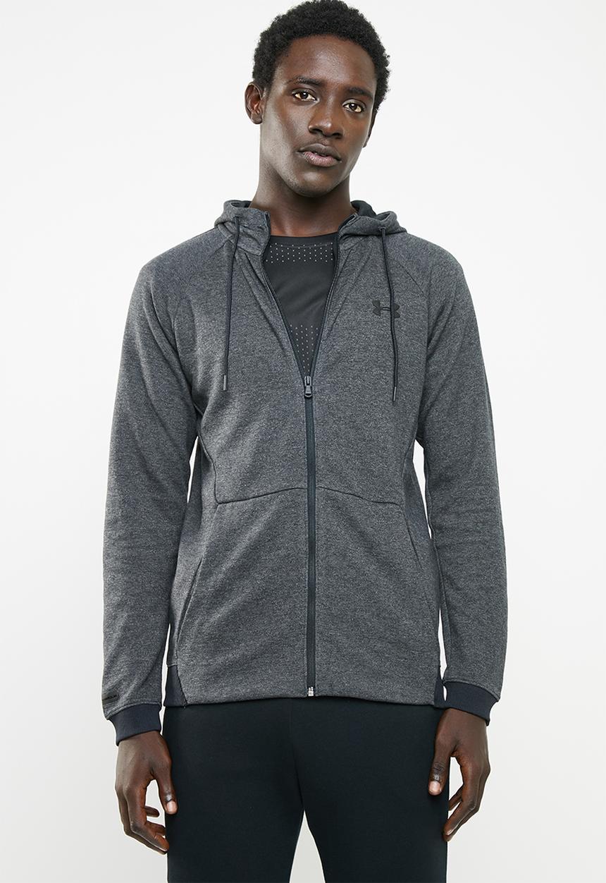 Under Armour - Unstoppable 2x knit full-zip hoodie - black