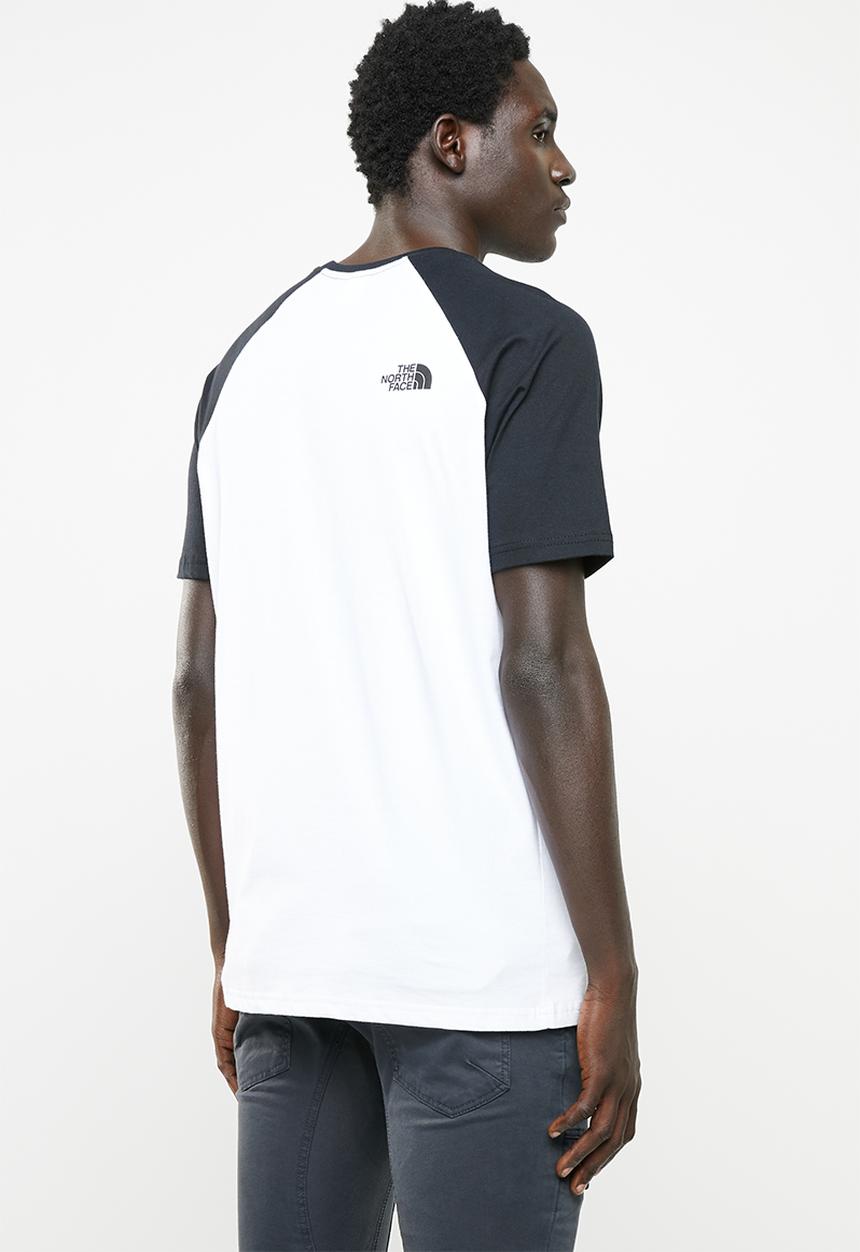 The North Face - M short sleeve raglan easy tee - white & black